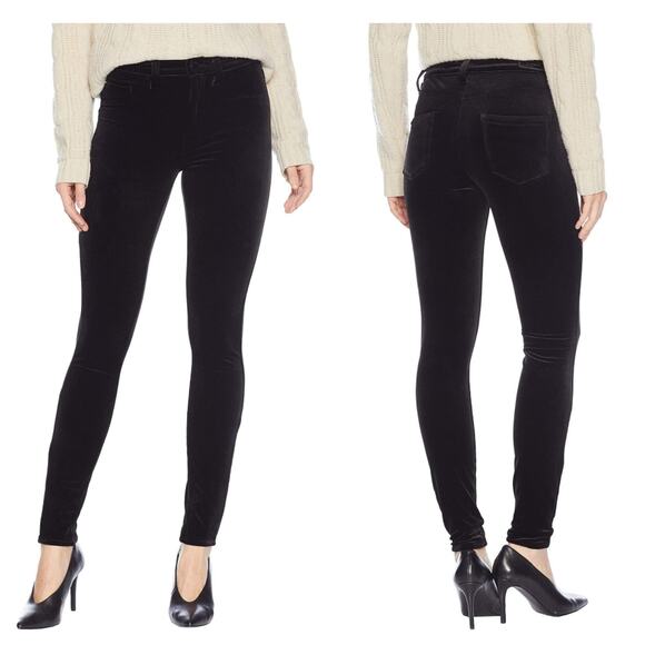 BLANKNYC The Great Jones High Rise Skinny in Black Velvet - Picture 1 of 6
